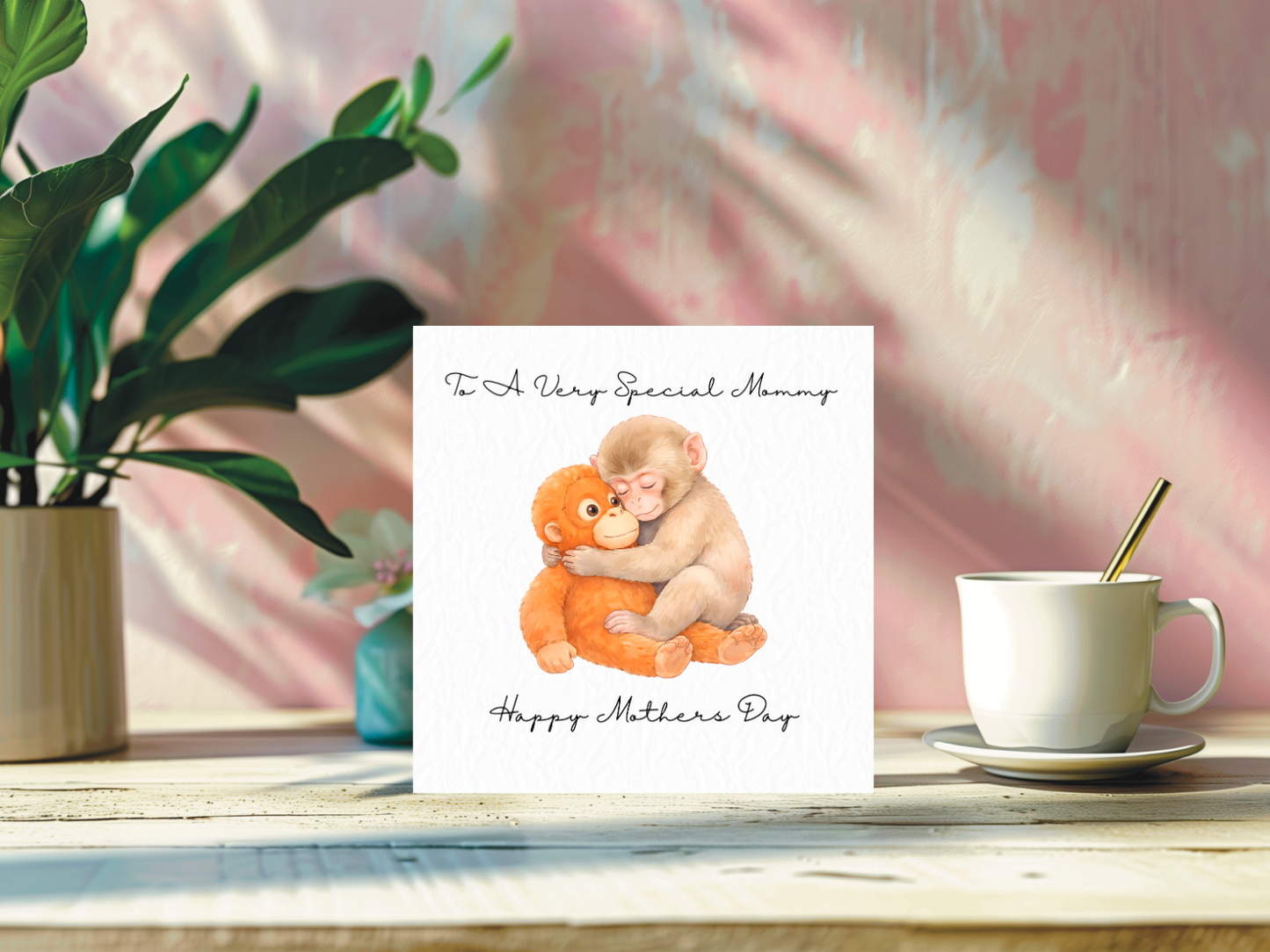 Personalised Punch Mother's day card | Inspired by Punch And his Stuffed Teddy