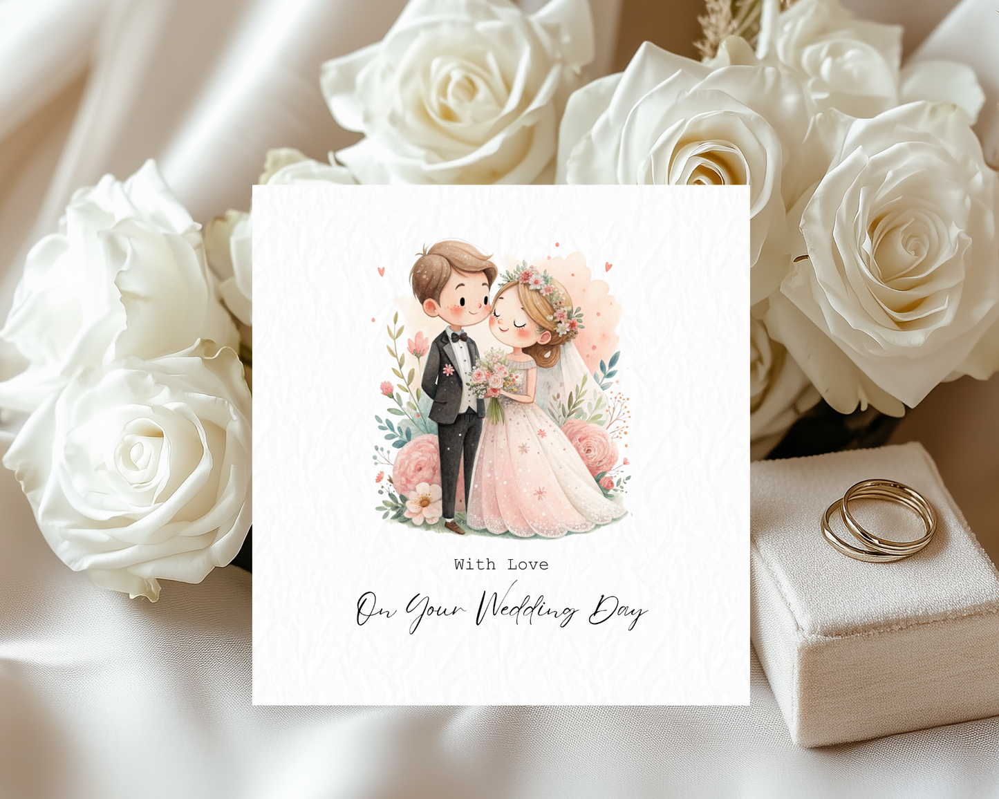Personalised Cute Bride & Groom | With Love On Your Wedding Day