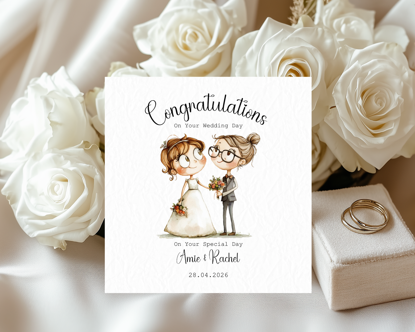 Personalised With Love On Your Wedding Day | Cute Lesbian Couple
