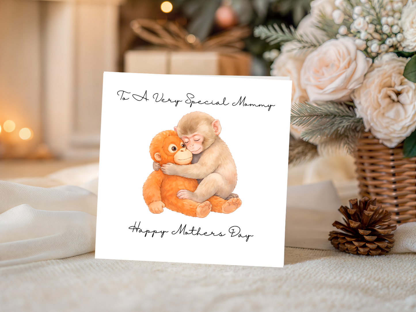 Personalised Punch Mother's day card | Inspired by Punch And his Stuffed Teddy