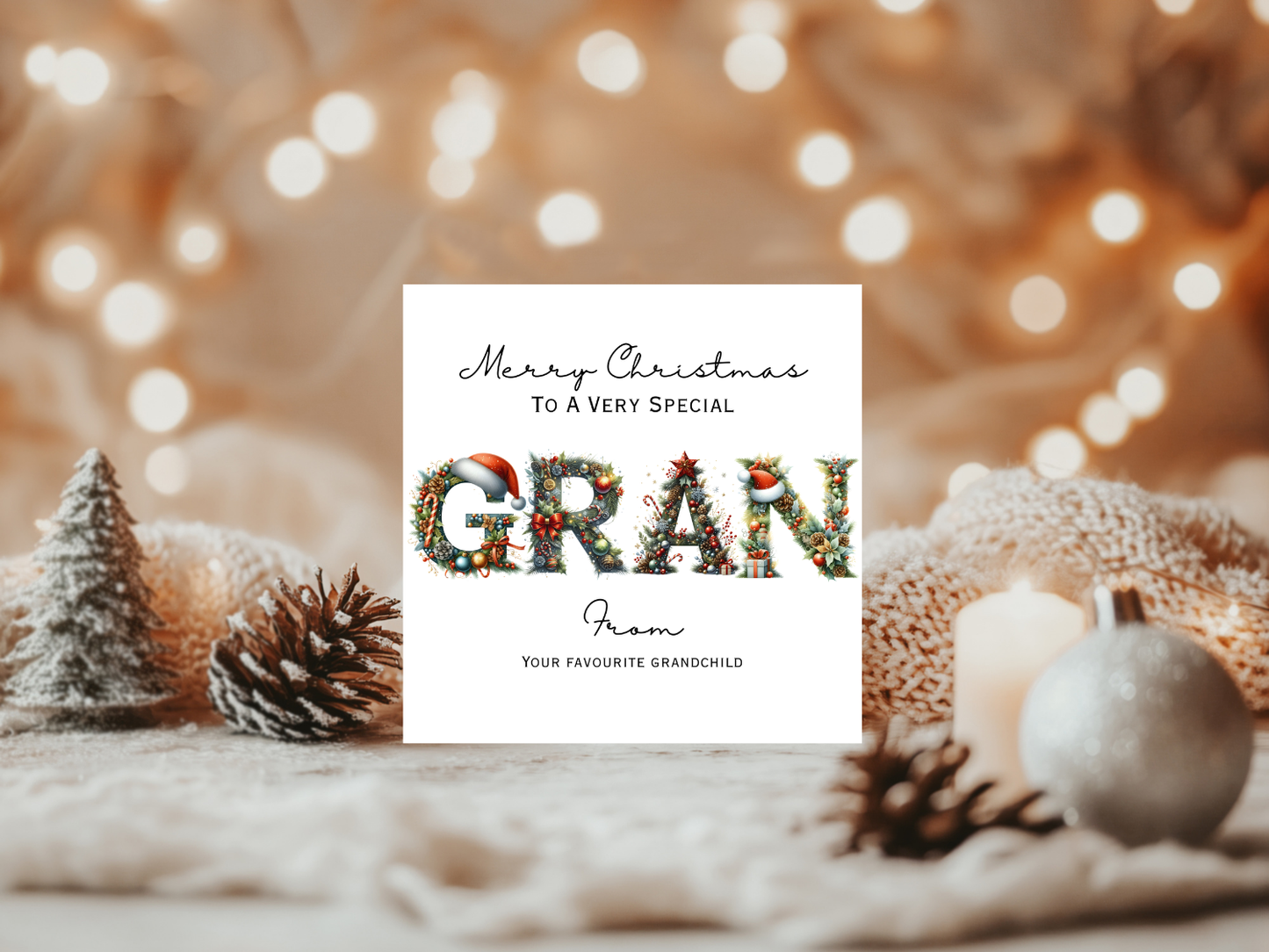 Personalised Gran Christmas Card
