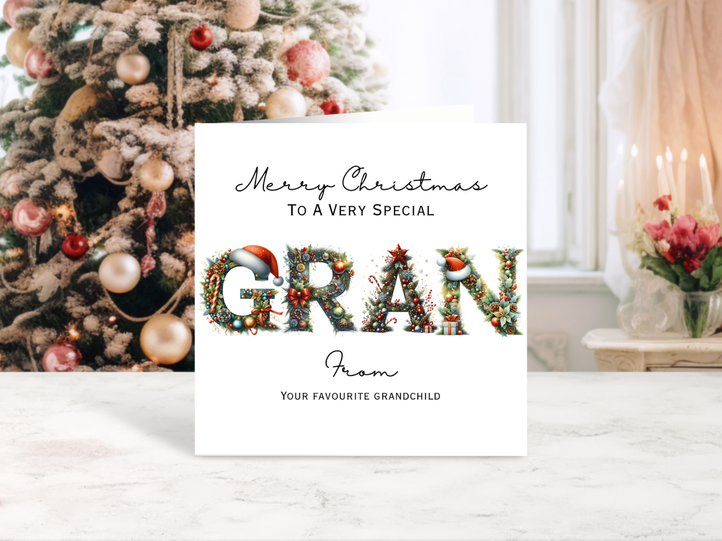 Personalised Gran Christmas Card