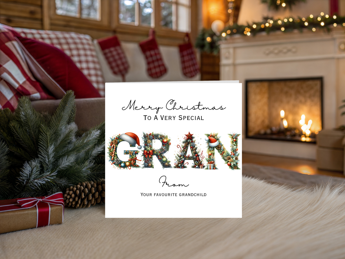Personalised Gran Christmas Card