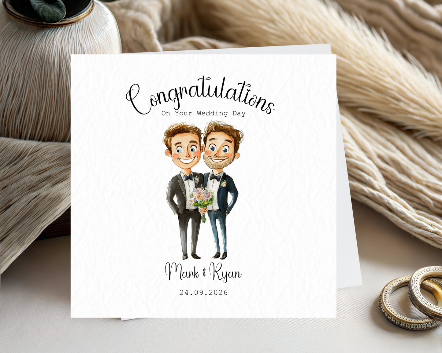 Personalised With Love On Your Wedding Day | Gay Couple