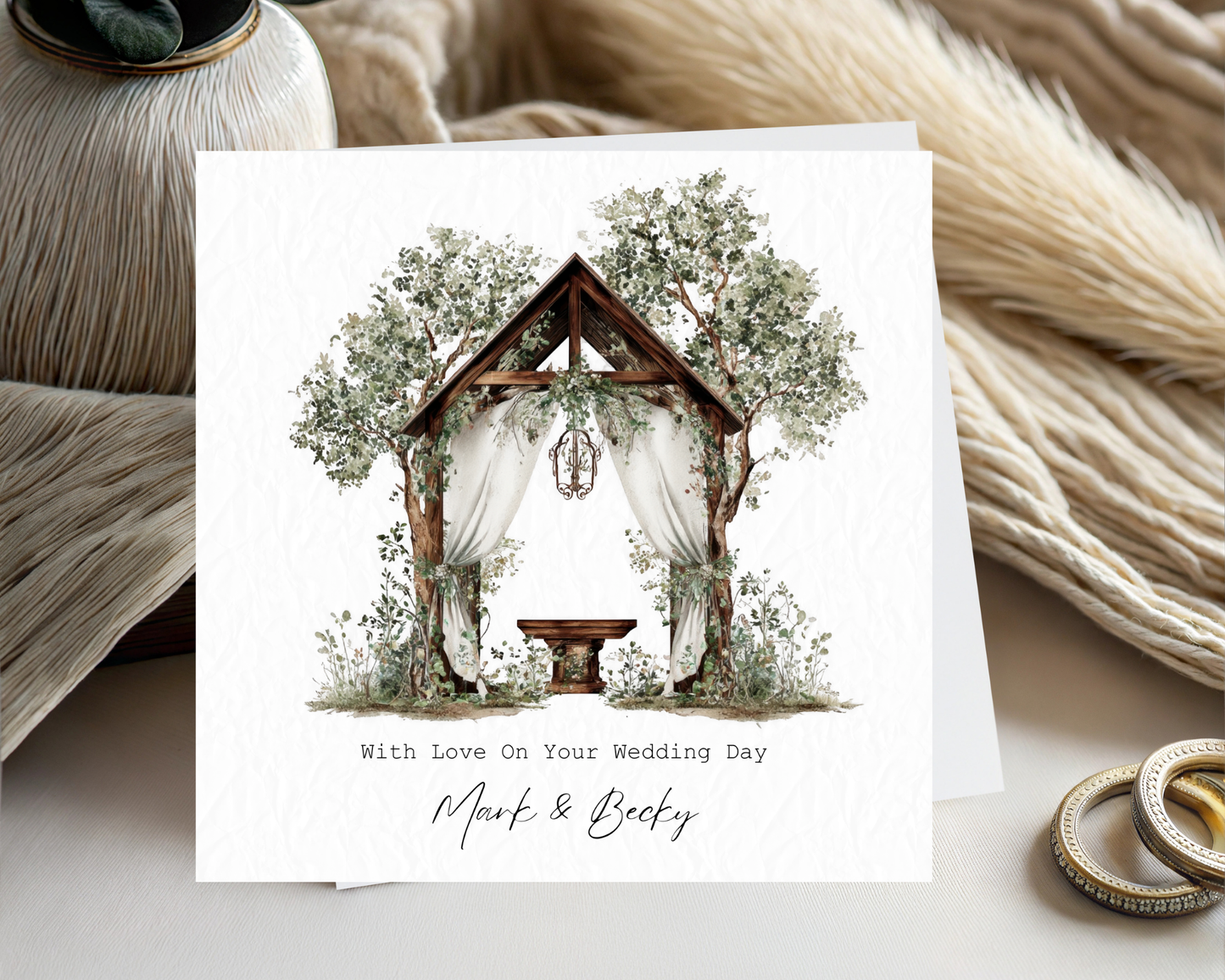 Personalised Water Colour Forest Wedding | With Love On Your Wedding Day