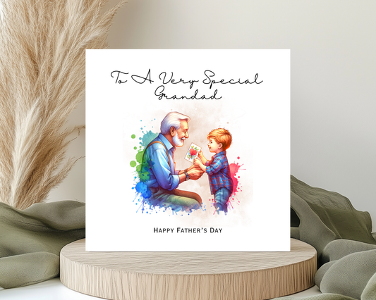 Happy Father's Day Card To  A Very Special Grandad