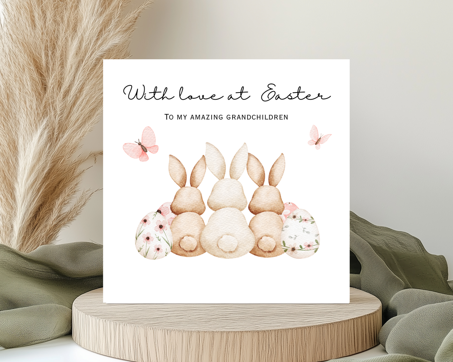 Personalised Rabbit Easter Card | Personalised For Grandchildren