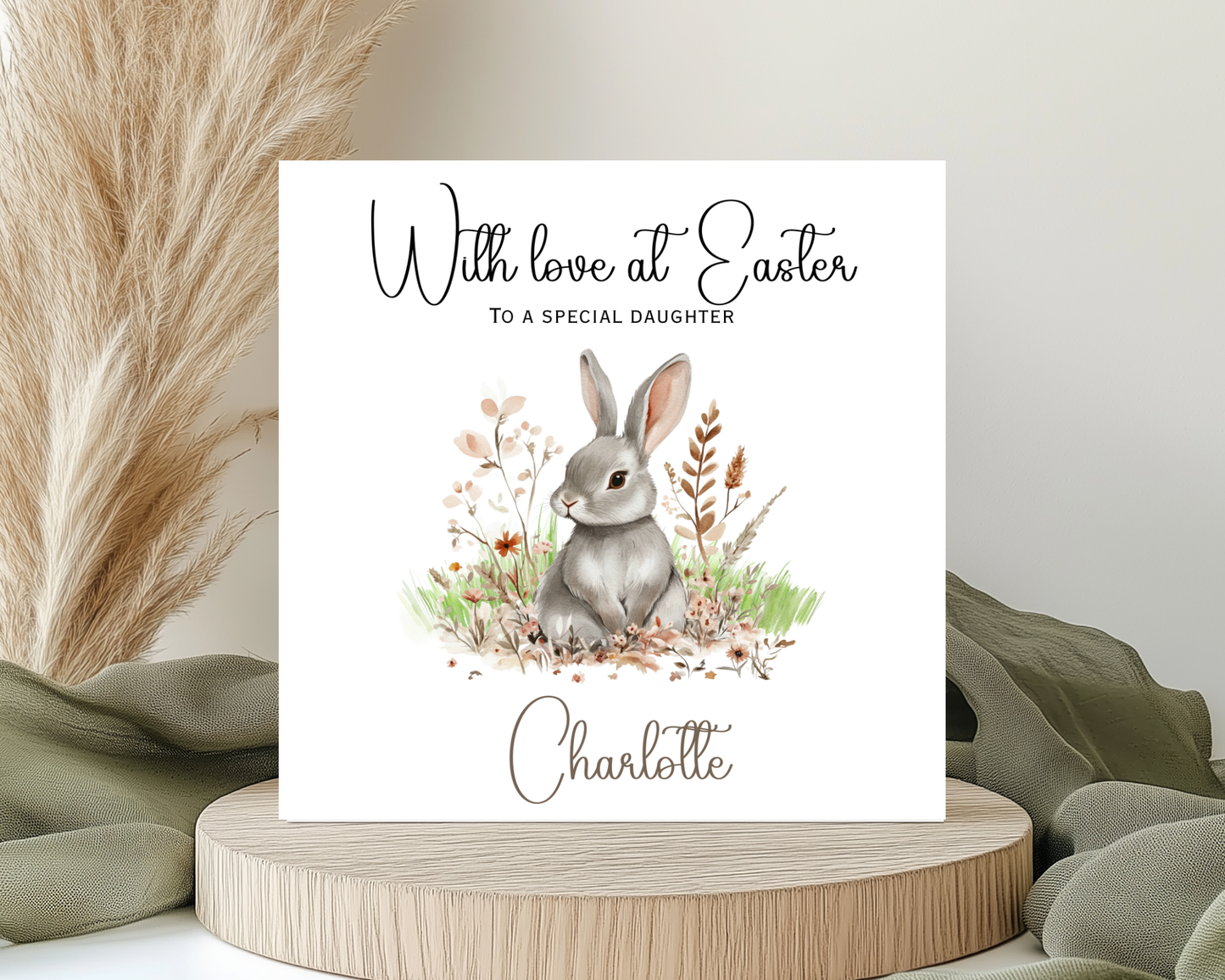 Personalised Rabbit Easter Card | Personalised For Daughter