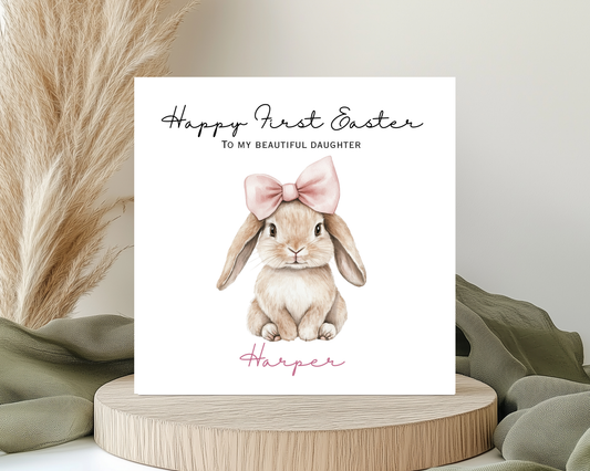 Personalised Happy Easter Card | Happy First Easter Daughter