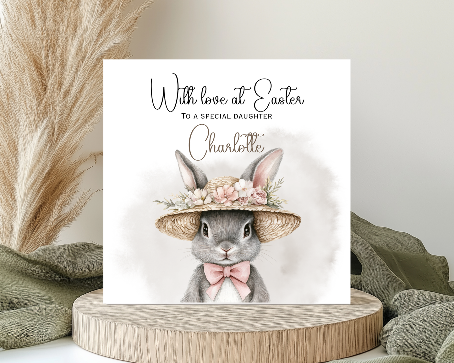 Personalised Rabbit Easter Card | Personalised For Daughter