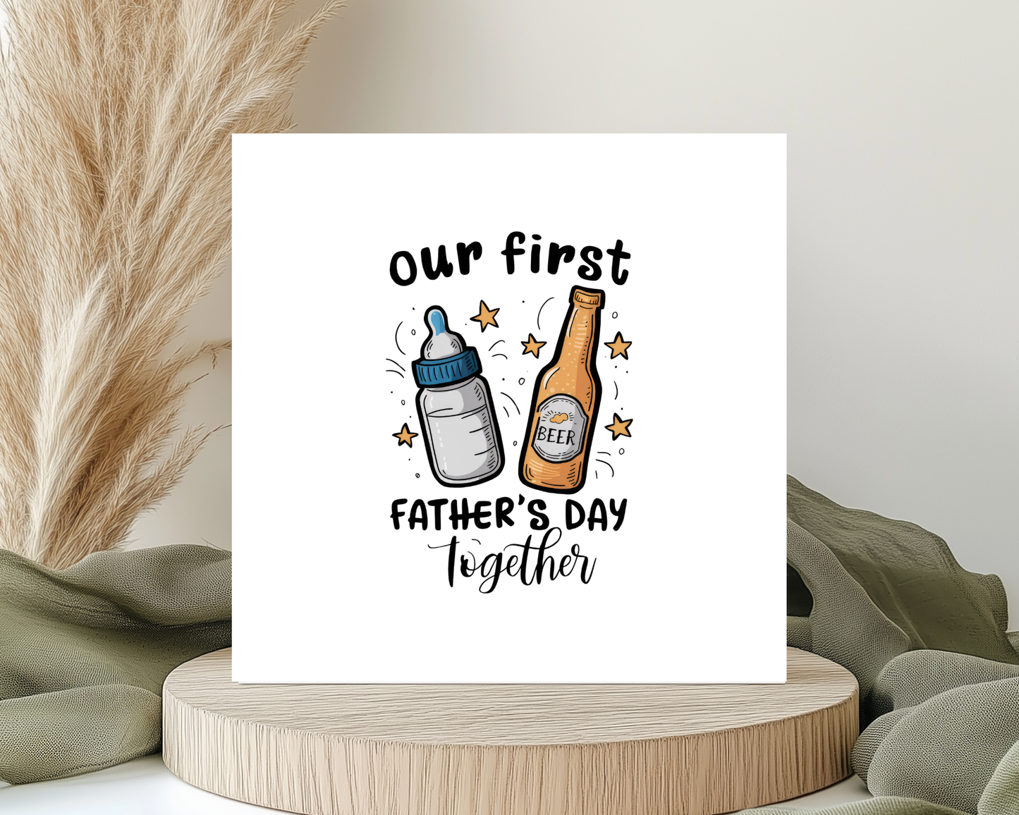 On Our First Father's Day Card
