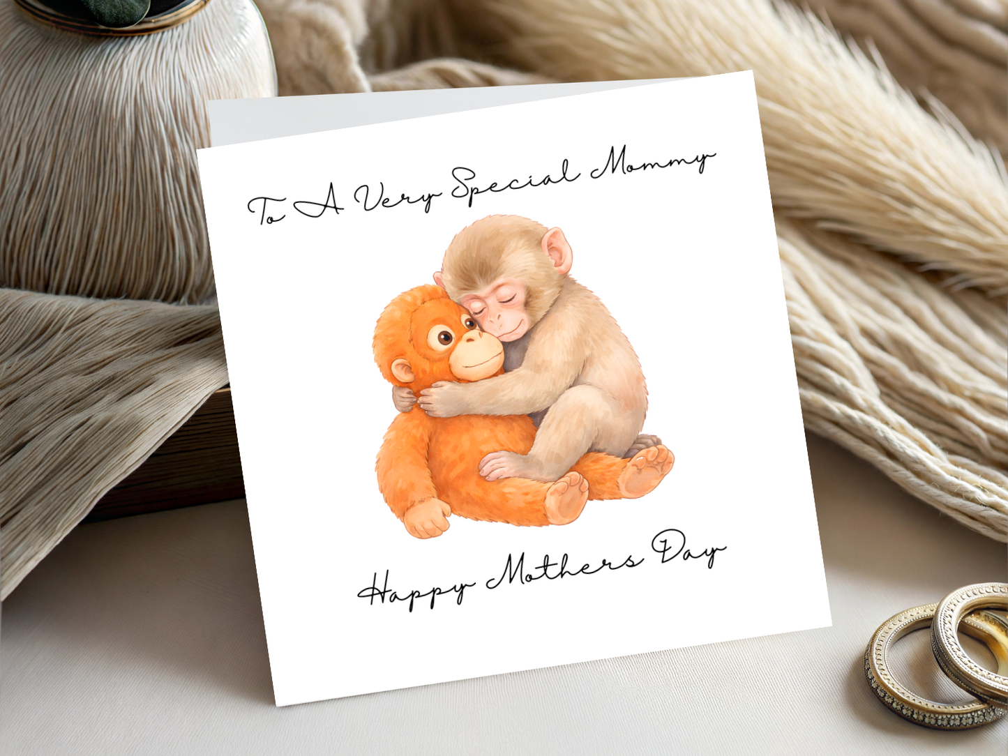 Personalised Punch Mother's day card | Inspired by Punch And his Stuffed Teddy