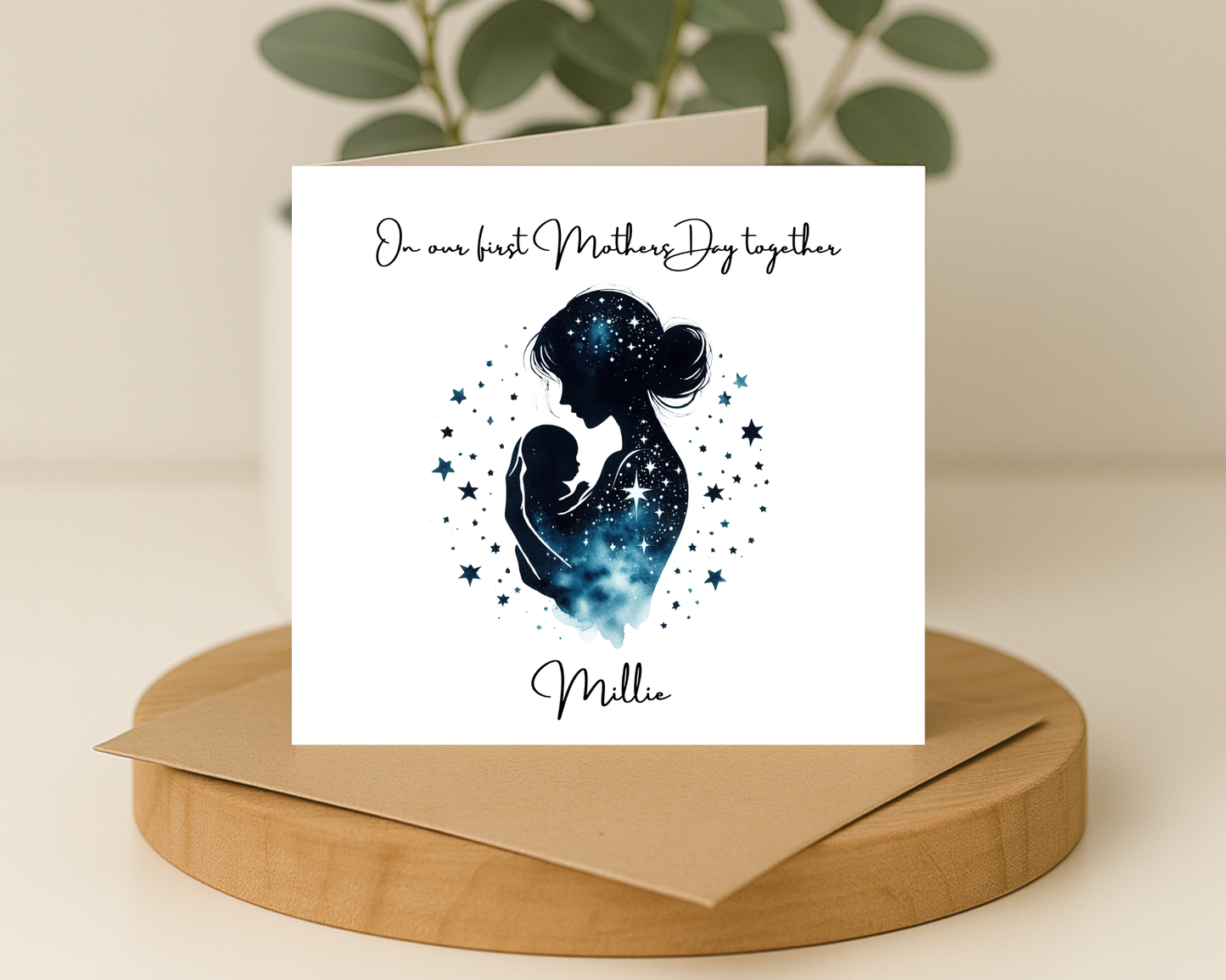 Custom Cosmic Galaxy On Our First Mother's Day Card