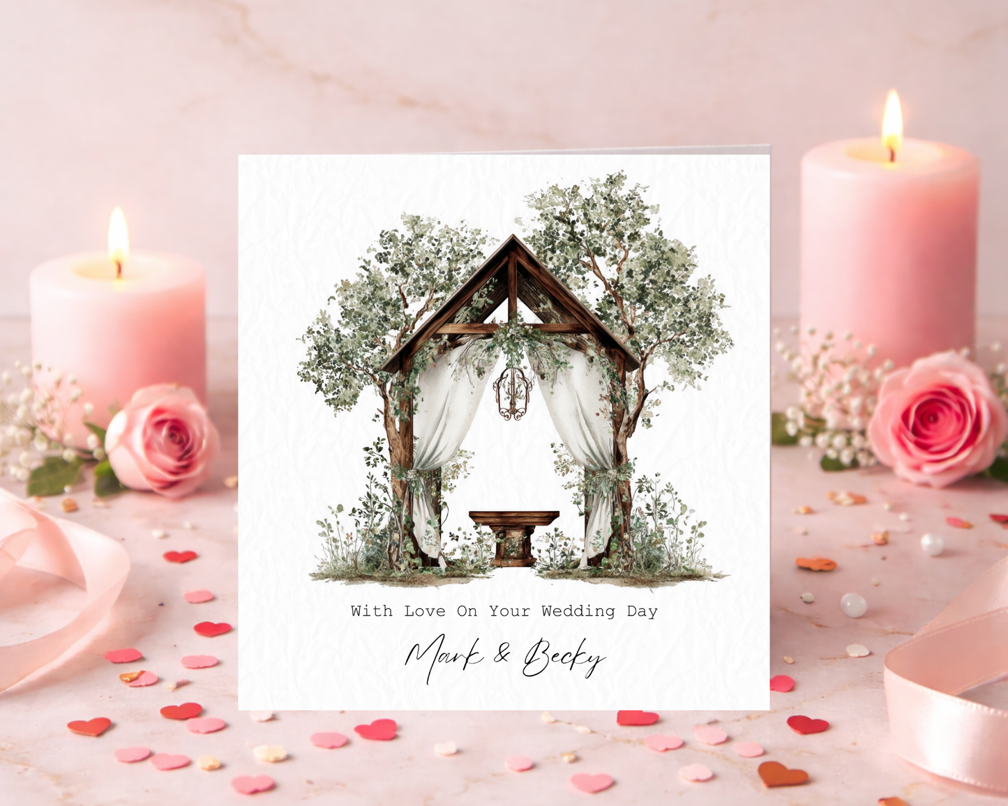 Personalised Water Colour Forest Wedding | With Love On Your Wedding Day