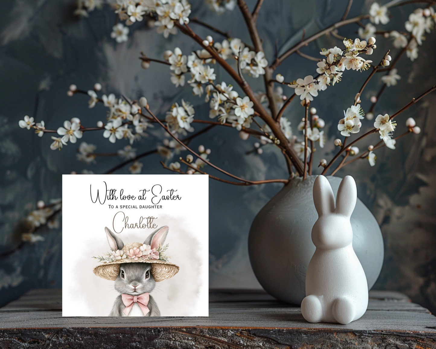 Personalised Rabbit Easter Card | Personalised For Daughter