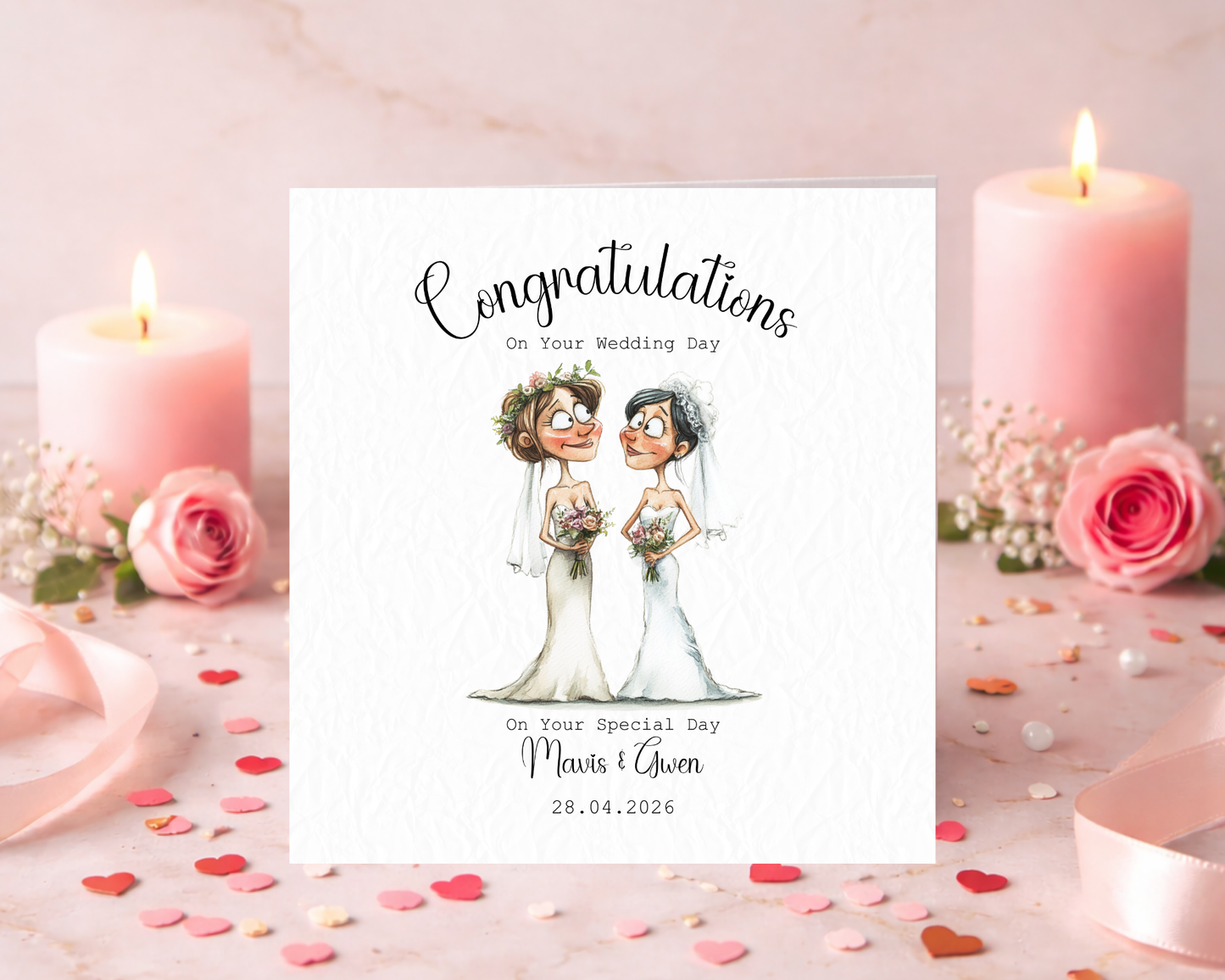Personalised With Love On Your Wedding Day | Quirky Lesbian Couple