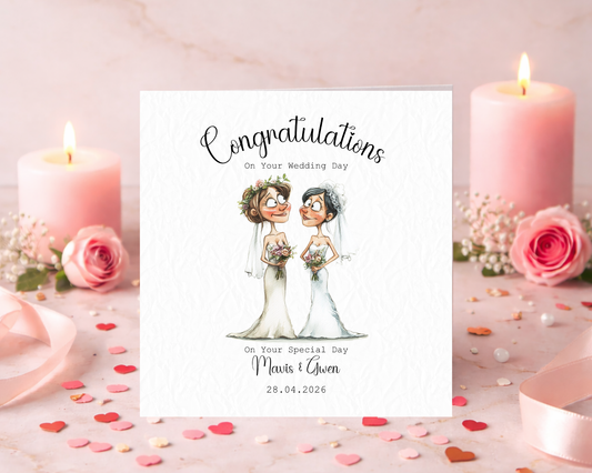Personalised With Love On Your Wedding Day | Quirky Lesbian Couple