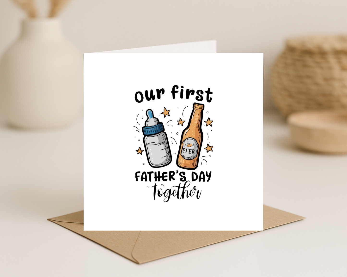 On Our First Father's Day Card