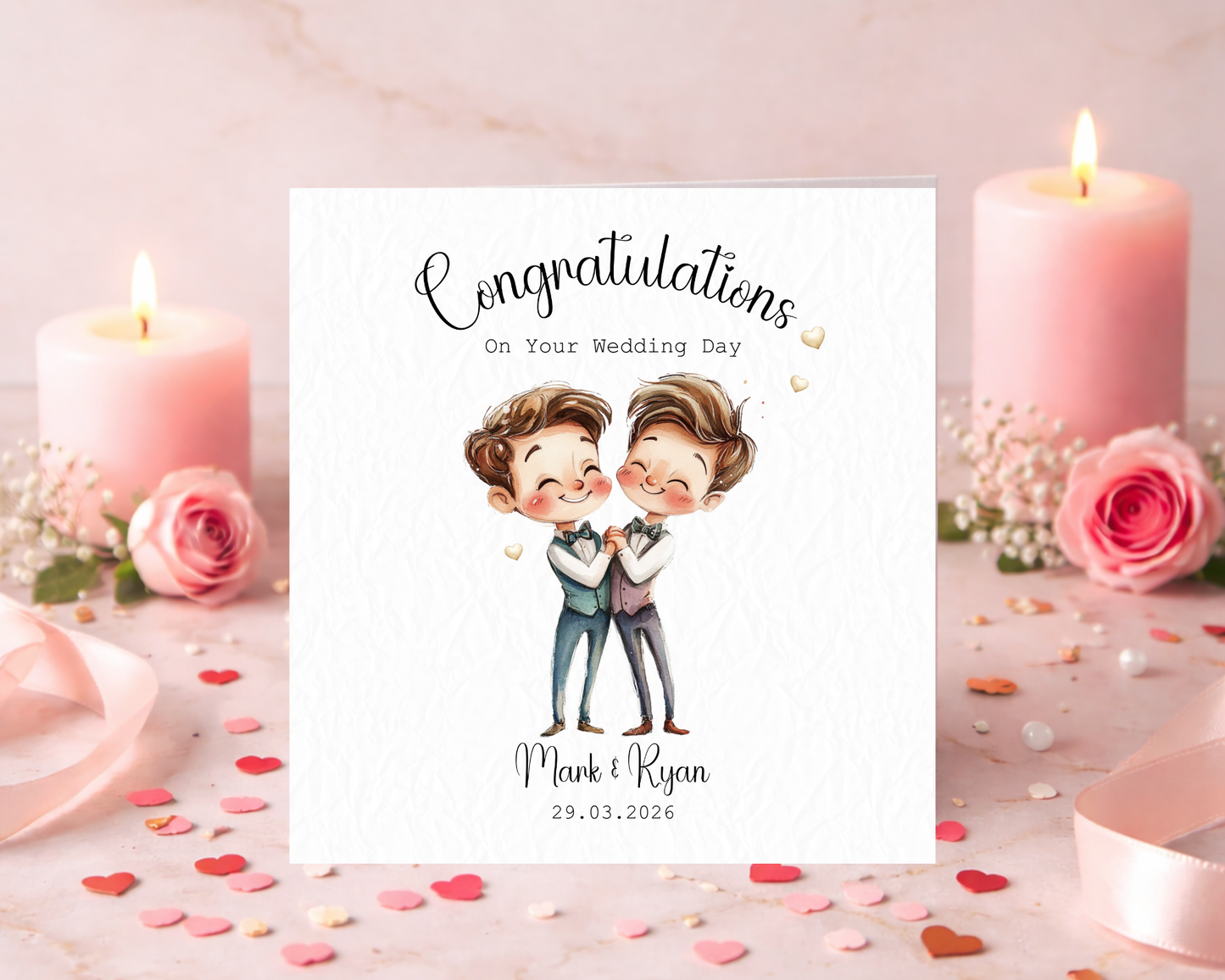Personalised With Love On Your Wedding Day | Gay Couple