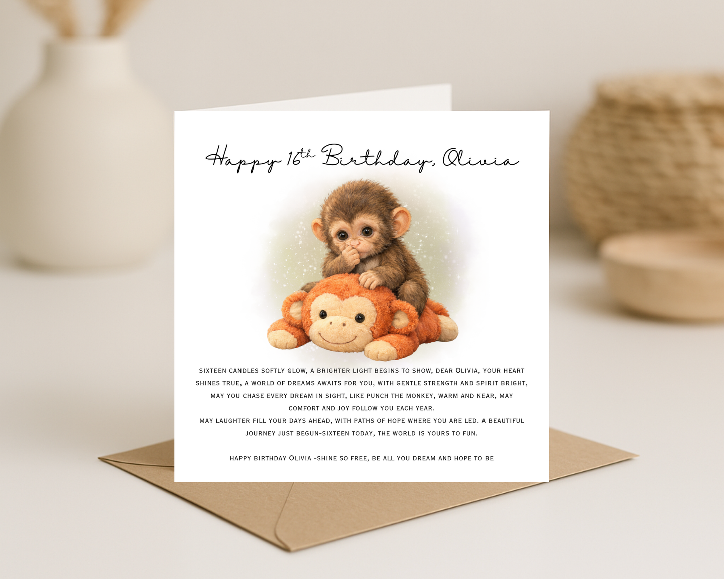 Personalised Punch Inspired Birthday Card