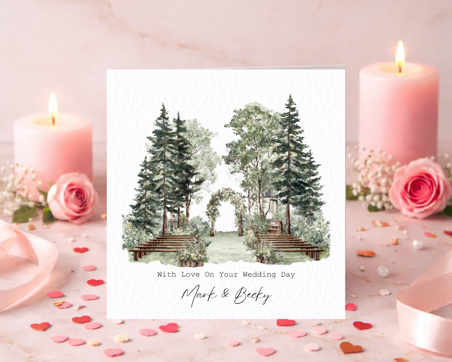 Personalised Water Colour Forest Wedding | With Love On Your Wedding Day