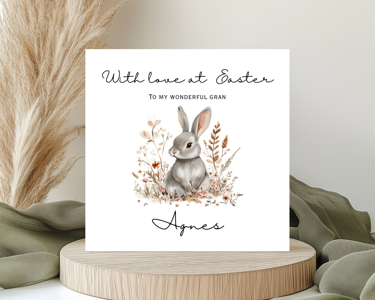 Personalised Rabbit Easter Card | Personalised For Gran