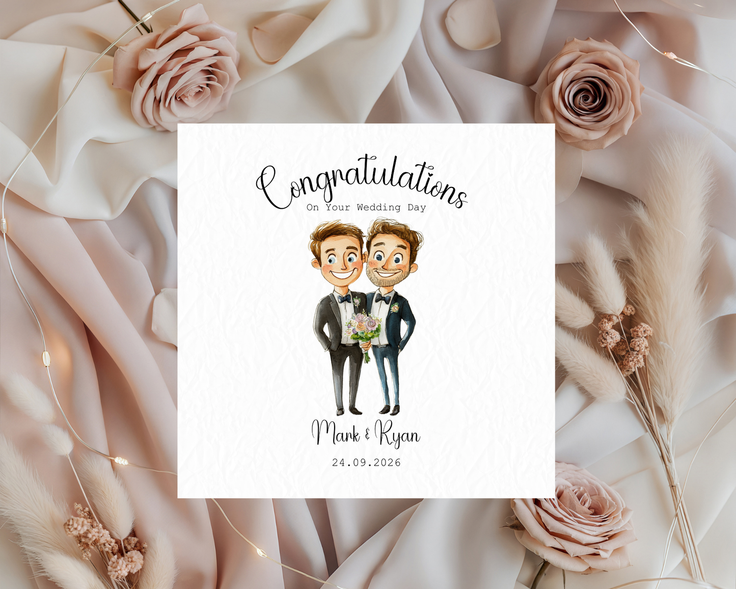 Personalised With Love On Your Wedding Day | Gay Couple