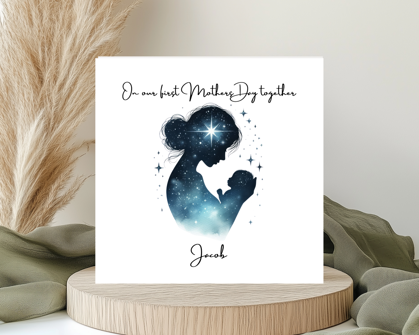 Custom Cosmic Galaxy On Our First Mother's Day Card