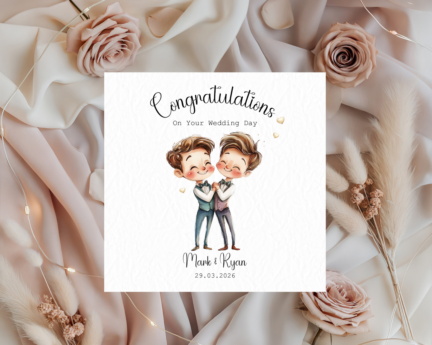 Personalised With Love On Your Wedding Day | Gay Couple