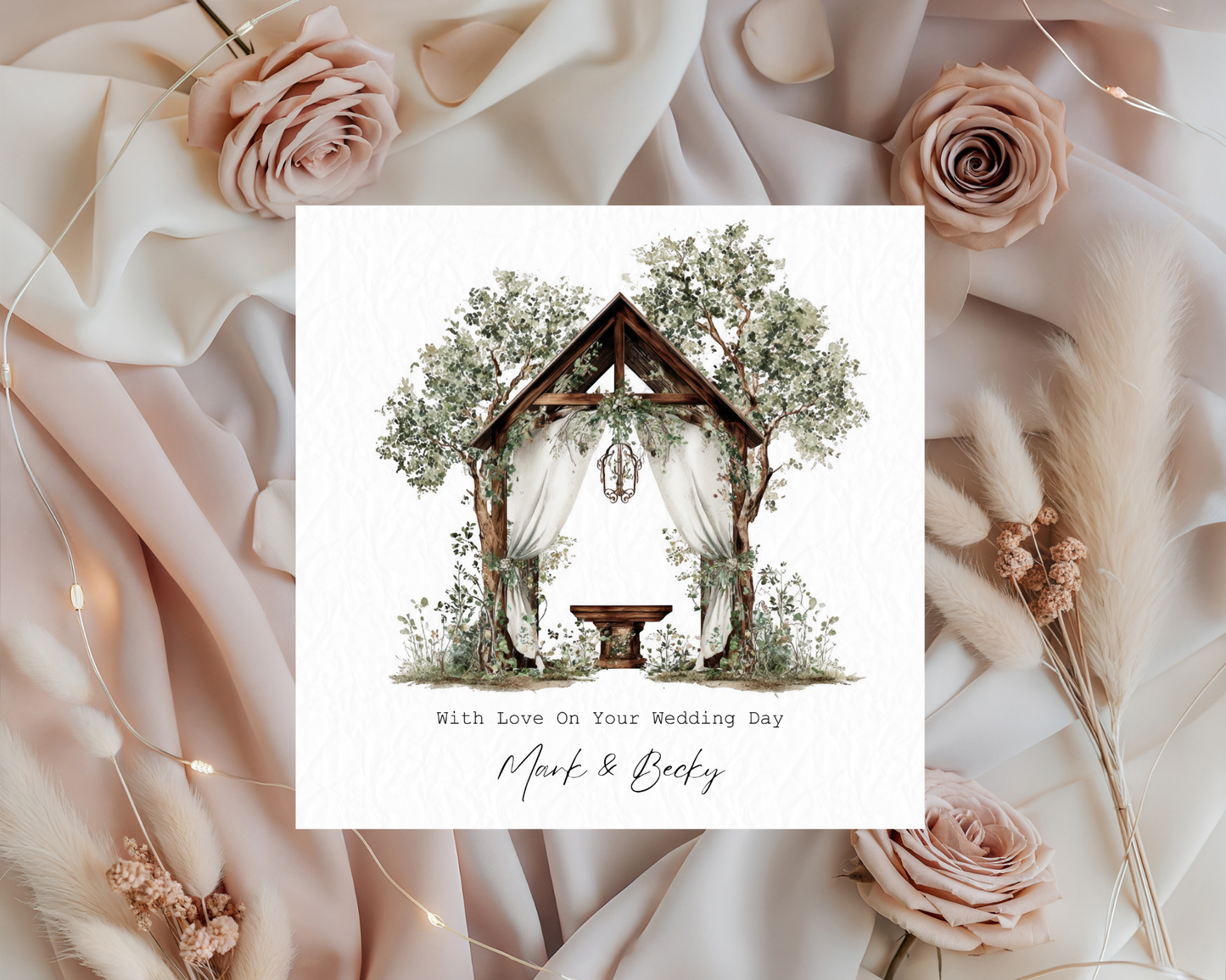 Personalised Water Colour Forest Wedding | With Love On Your Wedding Day