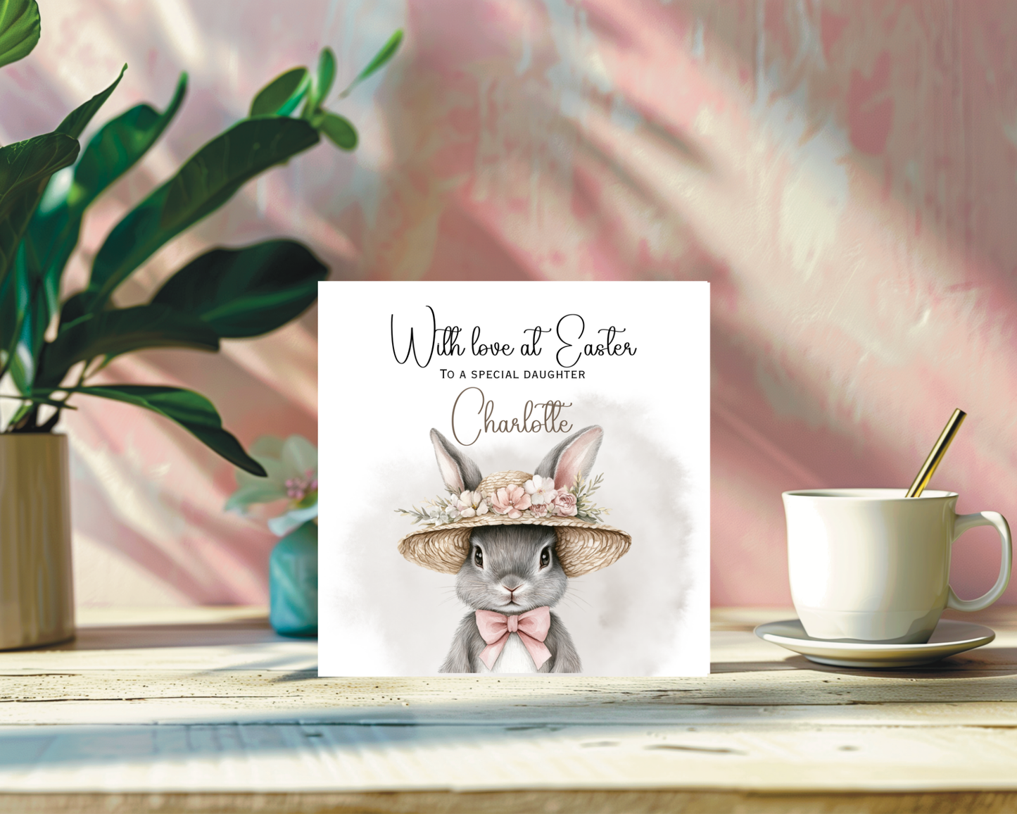 Personalised Rabbit Easter Card | Personalised For Daughter
