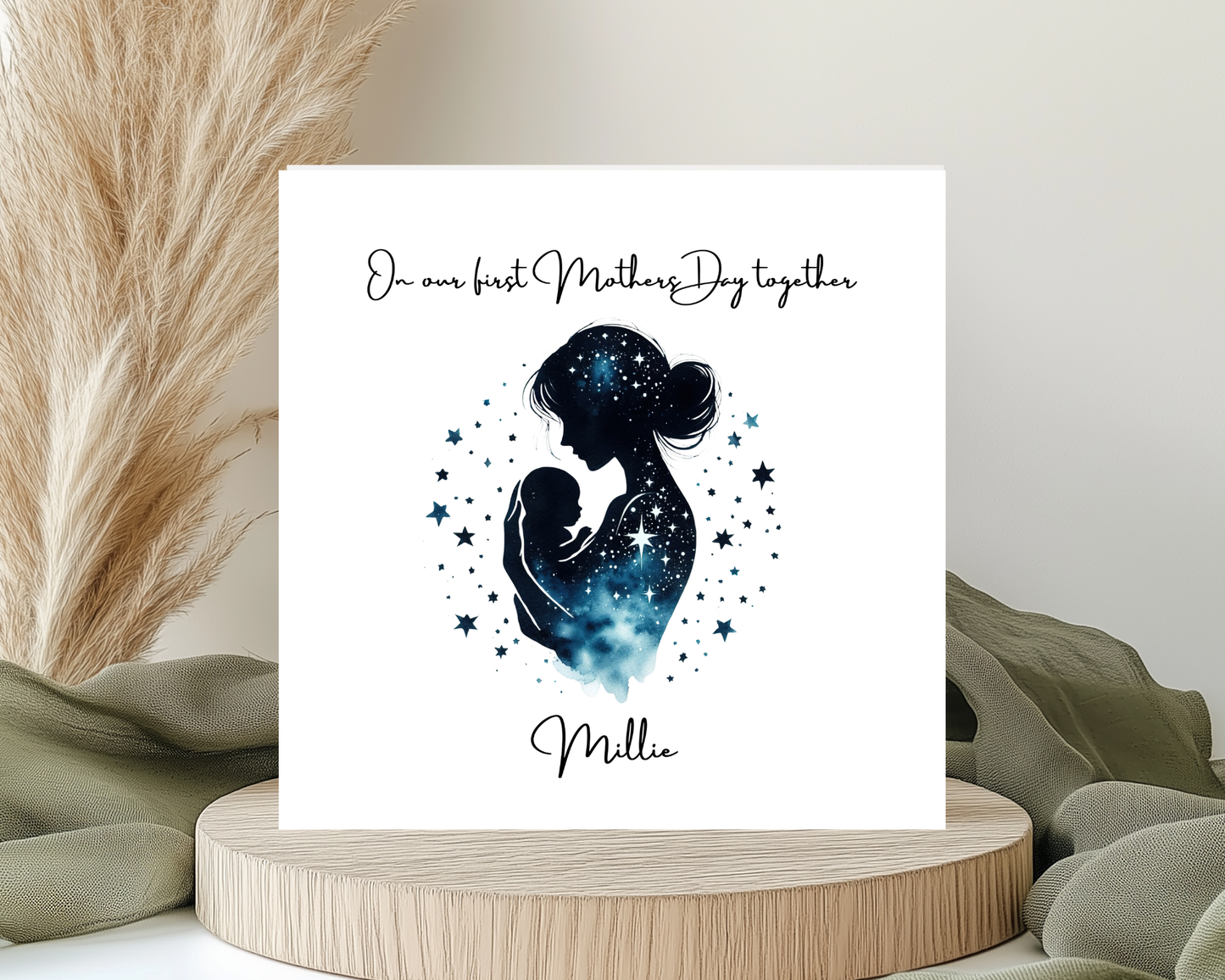 Custom Cosmic Galaxy On Our First Mother's Day Card