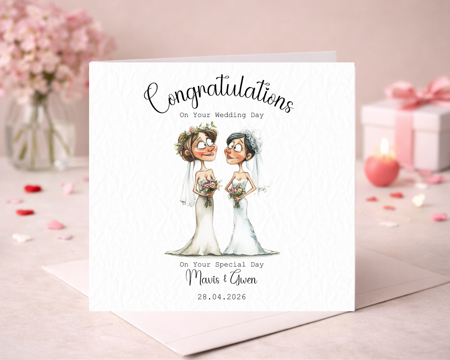 Personalised With Love On Your Wedding Day | Quirky Lesbian Couple