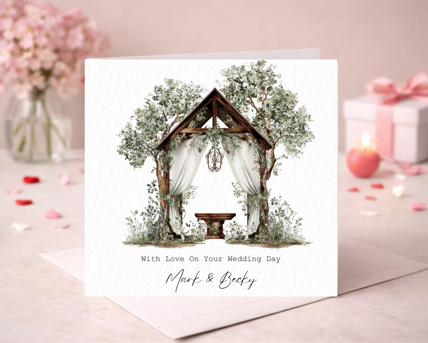 Personalised Water Colour Forest Wedding | With Love On Your Wedding Day