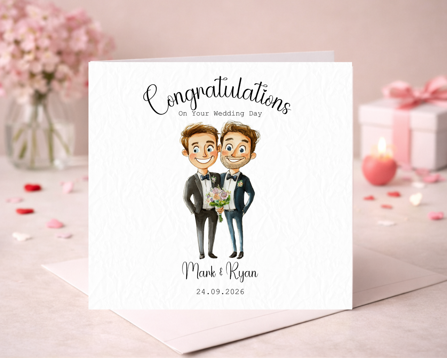 Personalised With Love On Your Wedding Day | Gay Couple