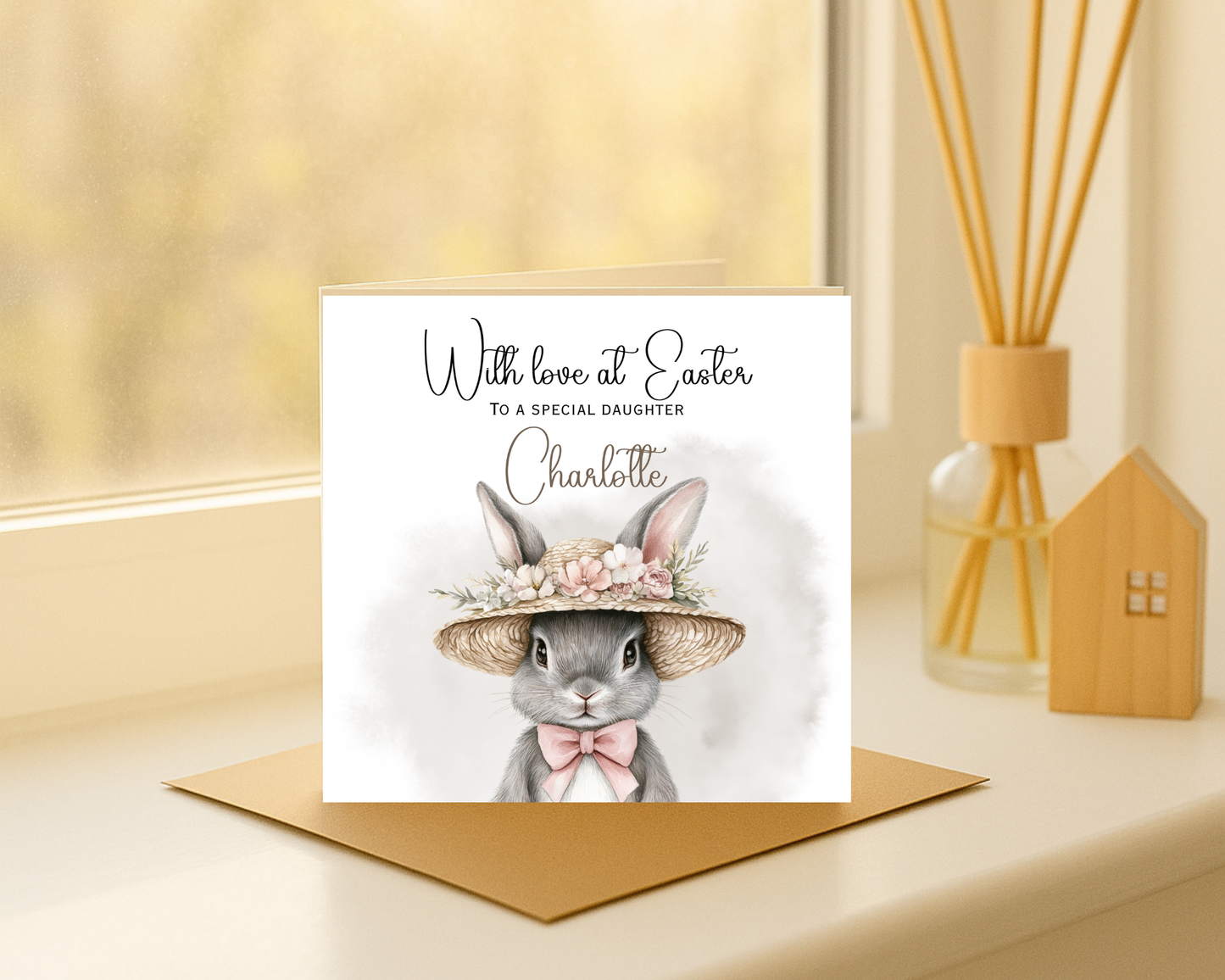 Personalised Rabbit Easter Card | Personalised For Daughter