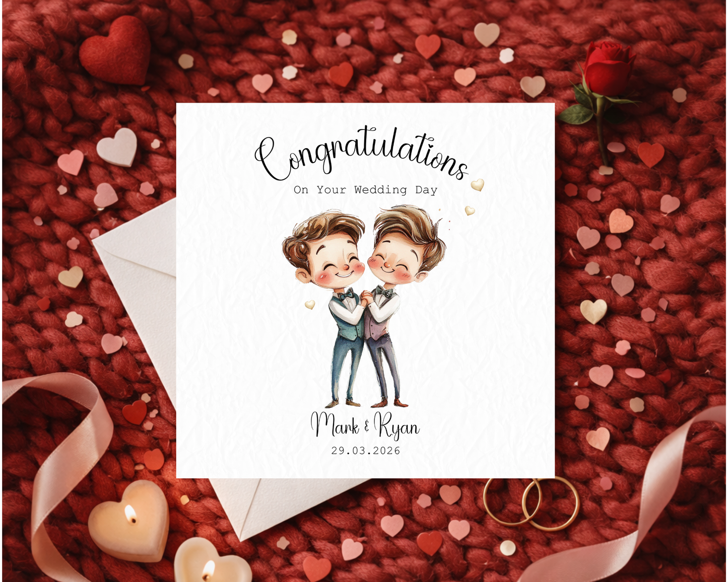 Personalised With Love On Your Wedding Day | Gay Couple