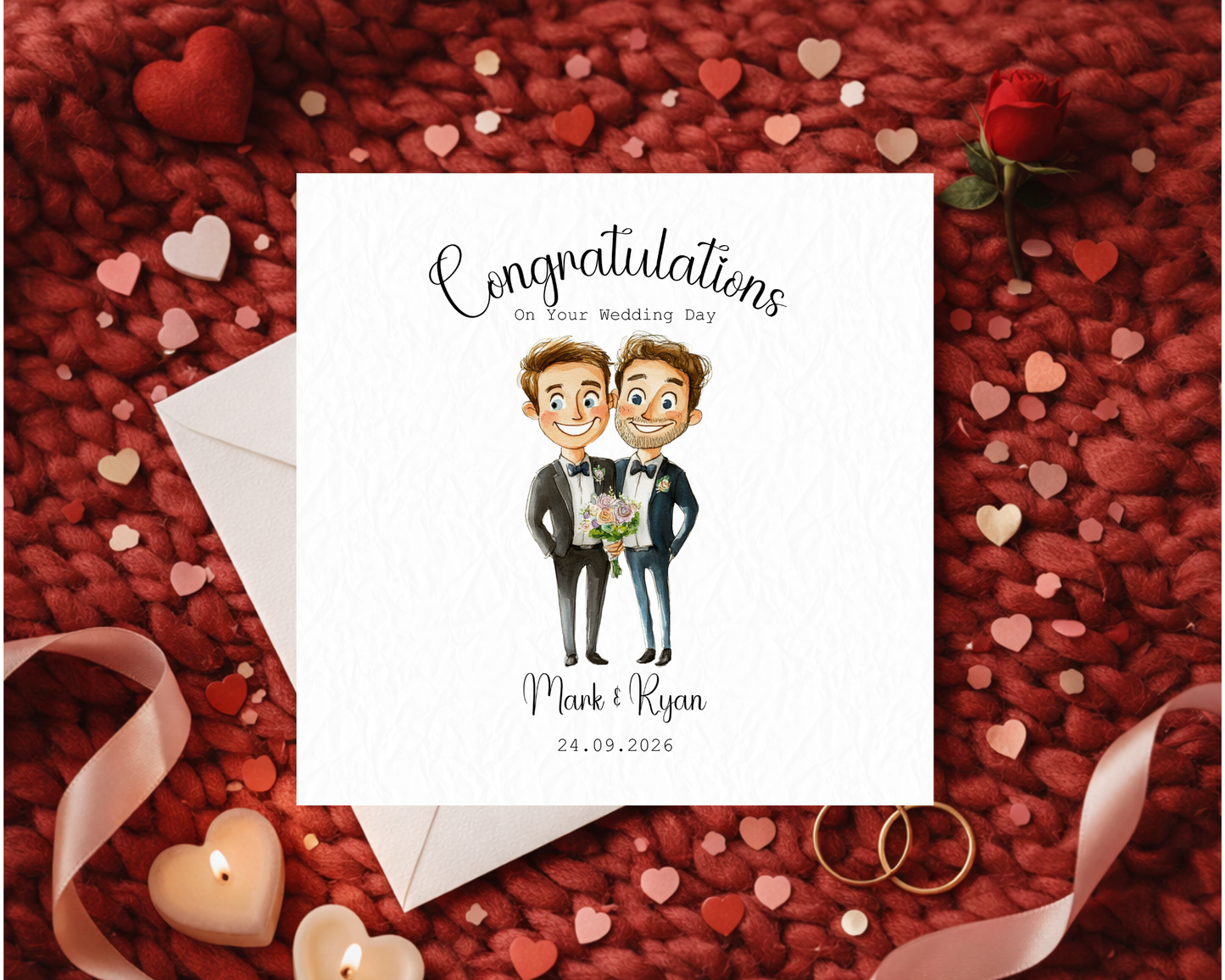 Personalised With Love On Your Wedding Day | Gay Couple