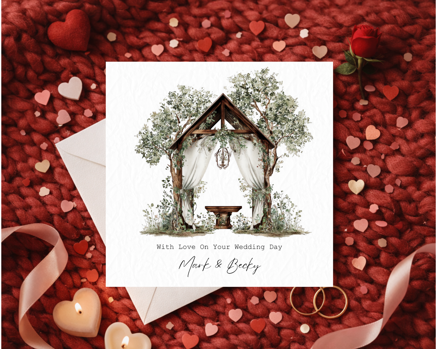 Personalised Water Colour Forest Wedding | With Love On Your Wedding Day