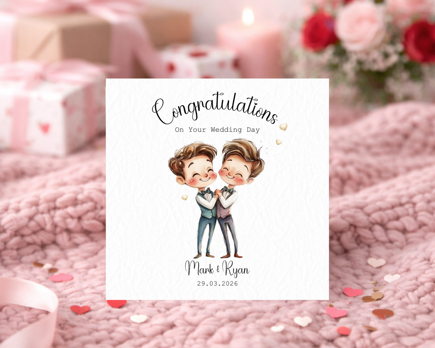 Personalised With Love On Your Wedding Day | Gay Couple