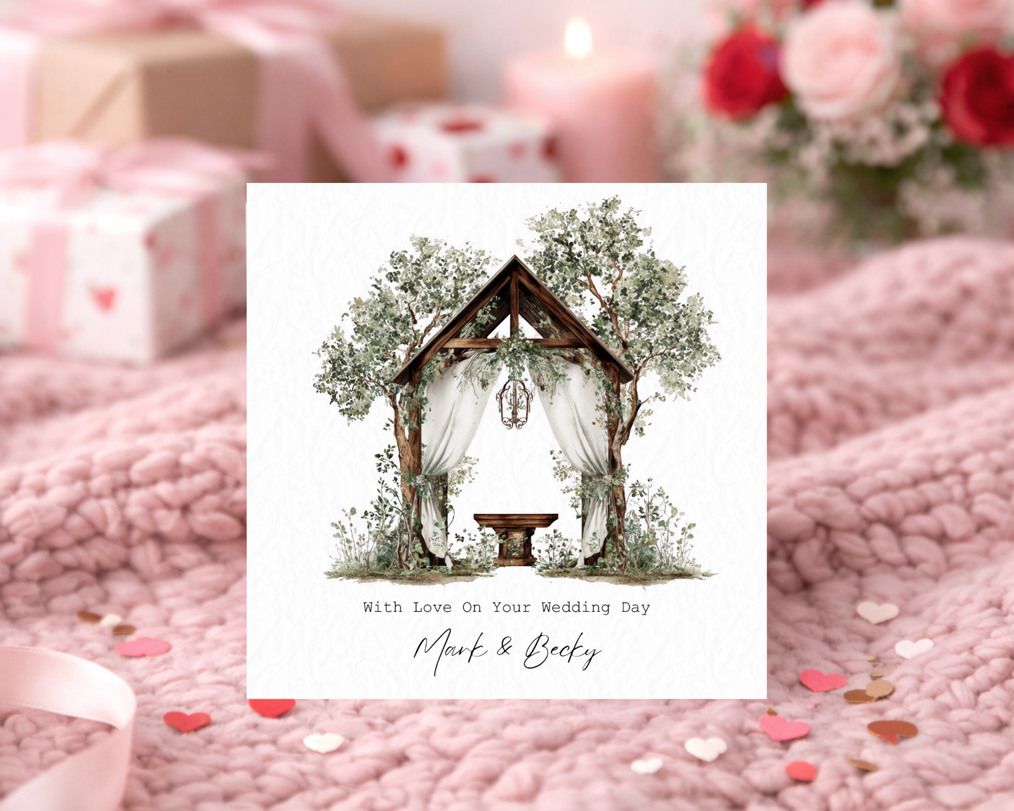 Personalised Water Colour Forest Wedding | With Love On Your Wedding Day