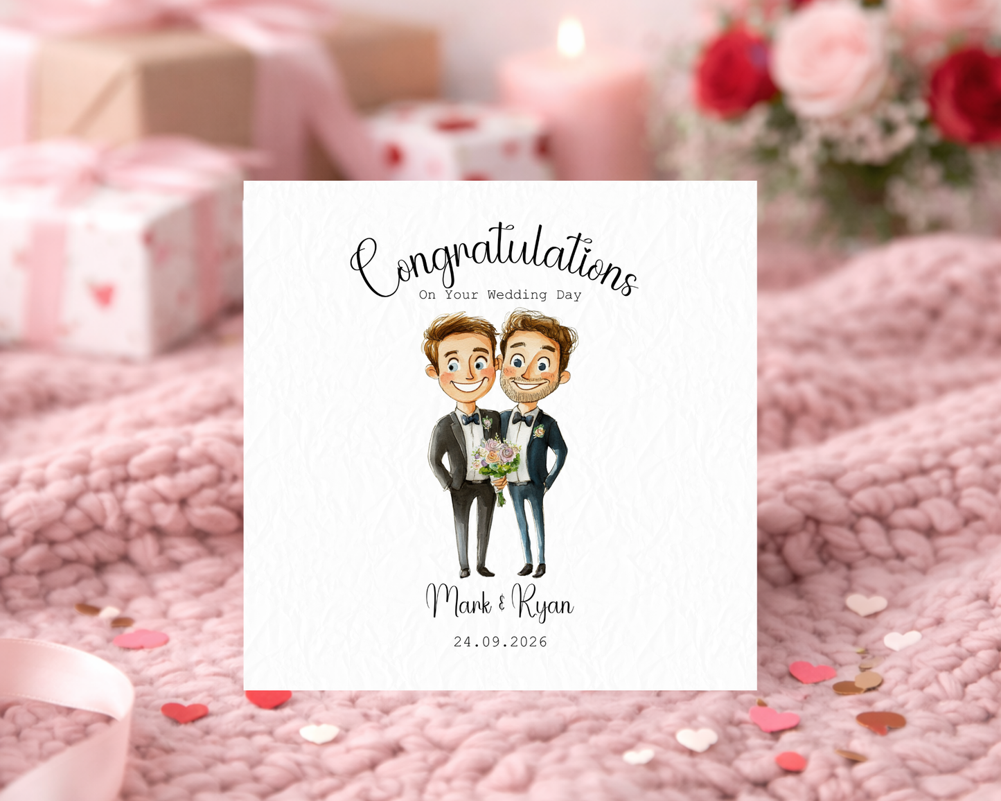 Personalised With Love On Your Wedding Day | Gay Couple