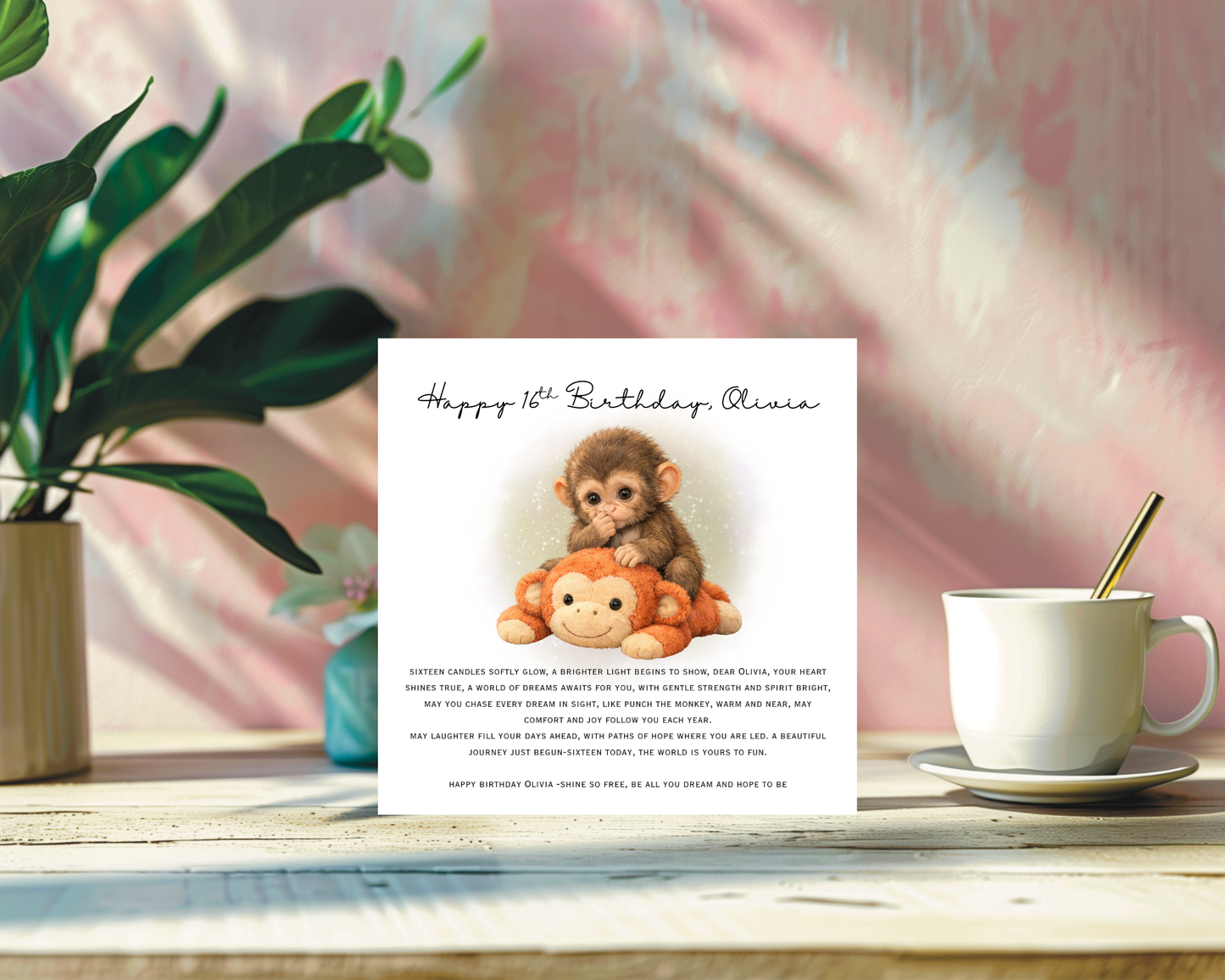 Personalised Punch Inspired Birthday Card
