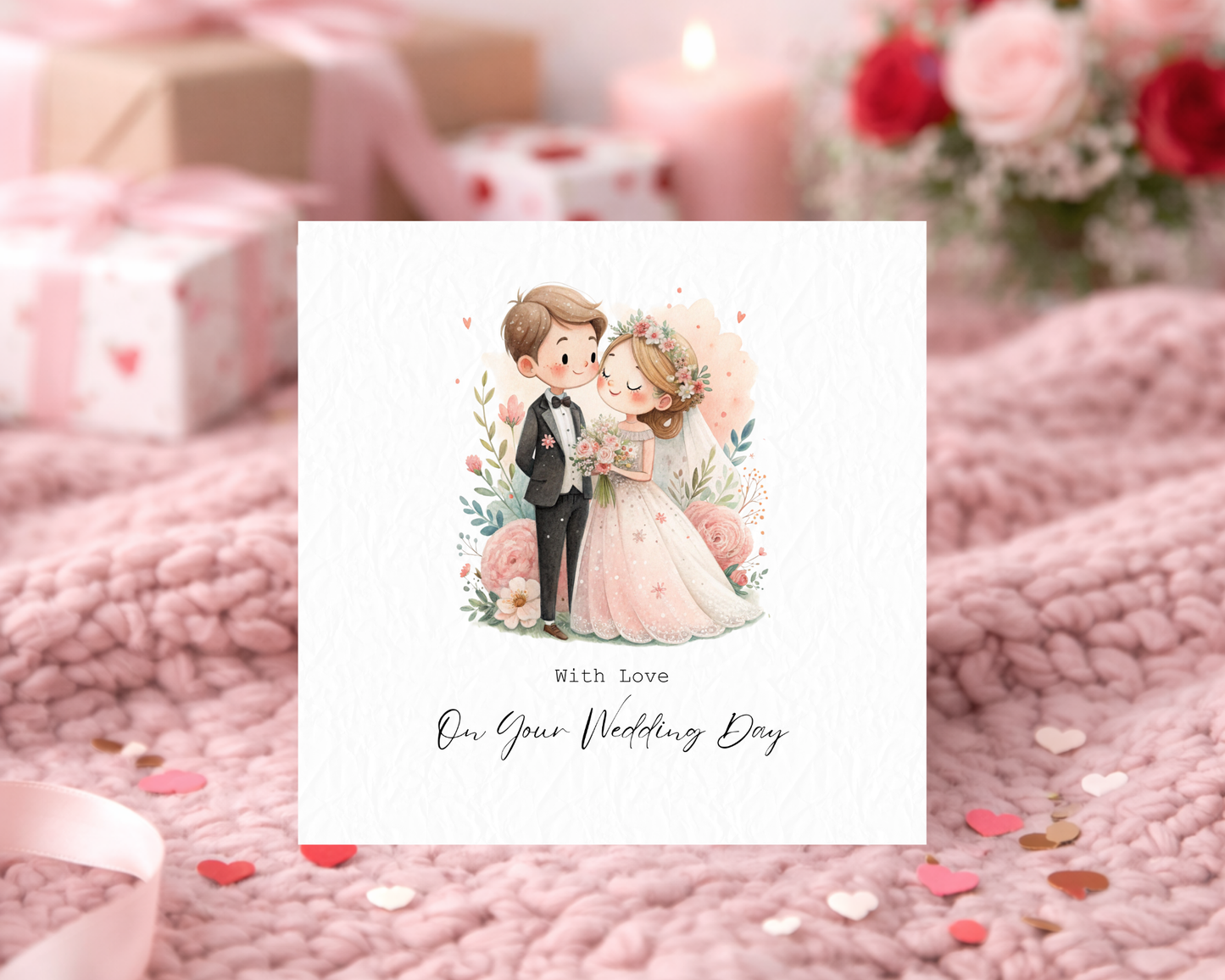 Personalised Cute Bride & Groom | With Love On Your Wedding Day
