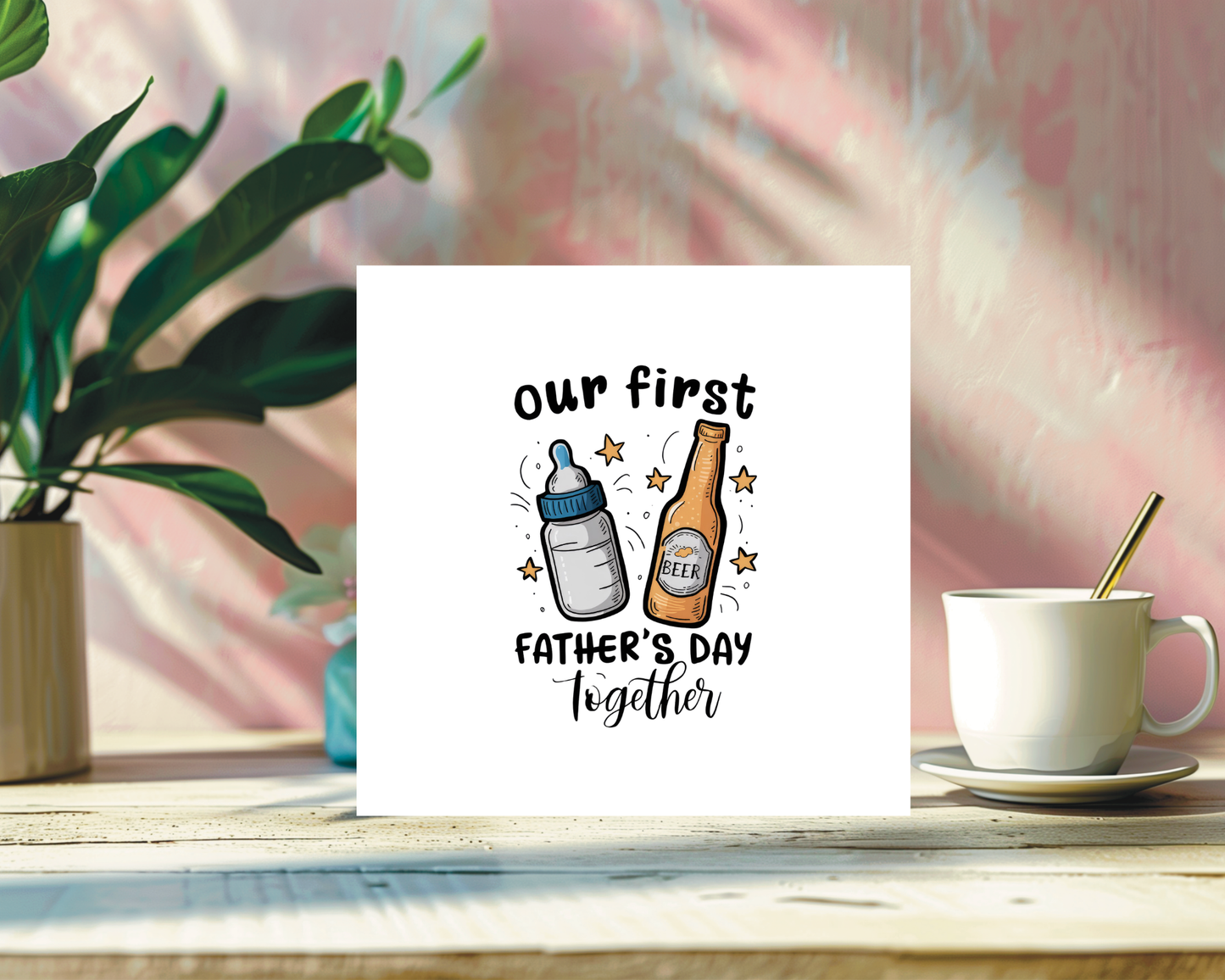 On Our First Father's Day Card