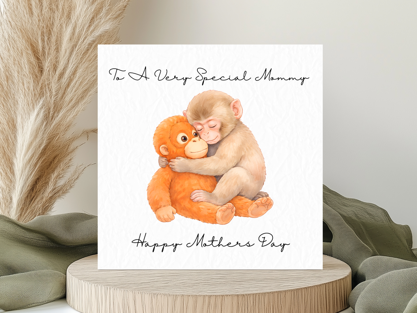 Personalised Punch Mother's day card | Inspired by Punch And his Stuffed Teddy